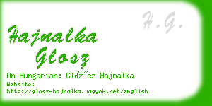 hajnalka glosz business card